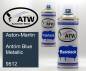 Preview: Aston-Martin, Antrim Blue Metallic, 9512: 400ml Sprühdose + 400ml Klarlack - Set, von ATW Autoteile West.